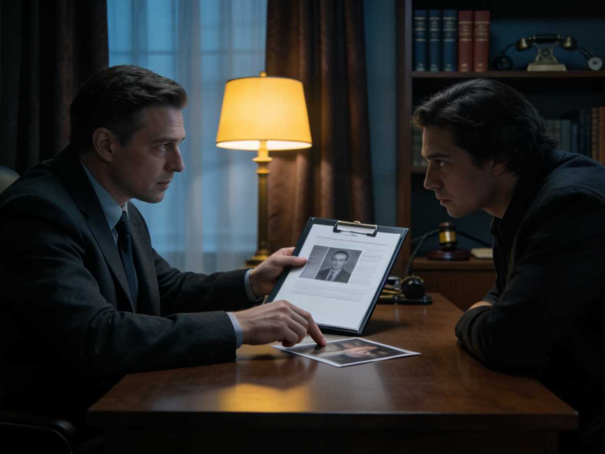 私家侦探与客户进行秘密会谈