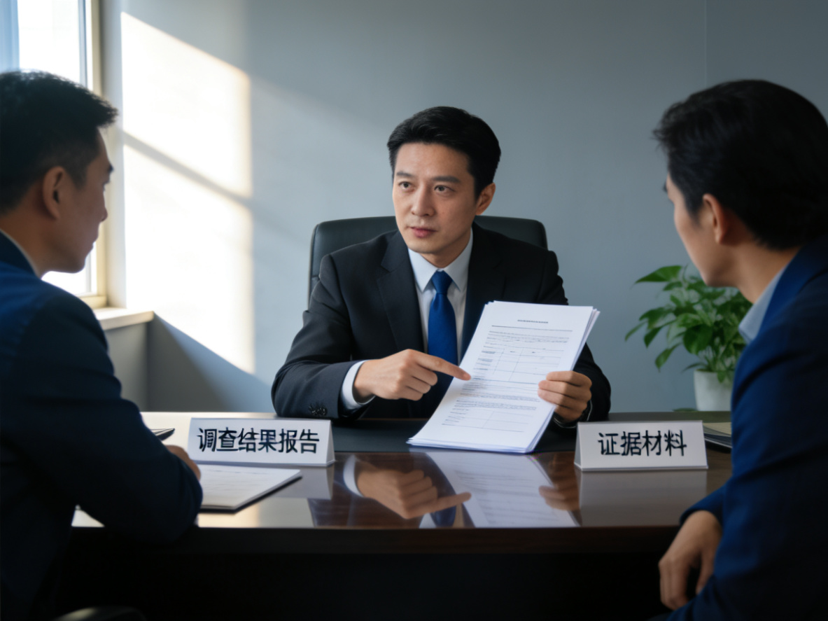 私家侦探向客户展示调查结果